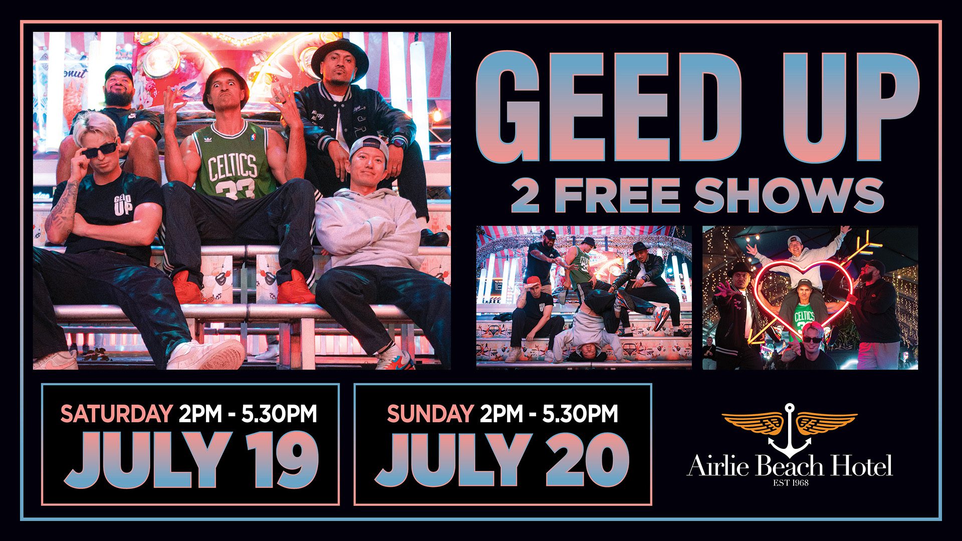 Event Poster for Geed Up | Airlie Beach | EventsontheHorizon.com