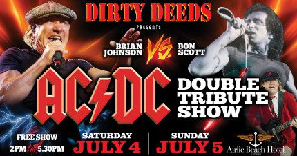 Event Card poster for Dirty Deeds AC/DC Tribute Show | Airlie Beach