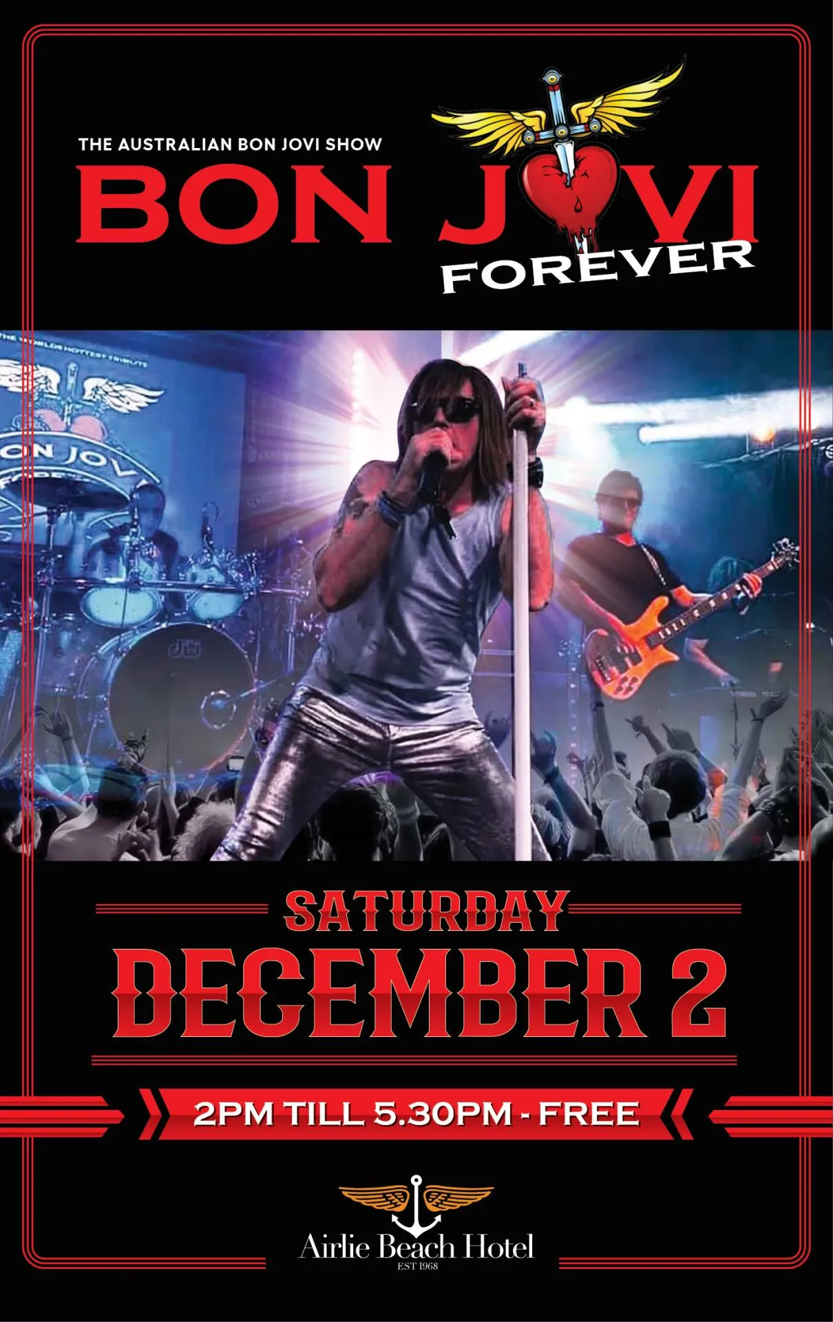 Event Poster for The Australian Bon Jovi Show | Airlie Beach | EventsontheHorizon.com