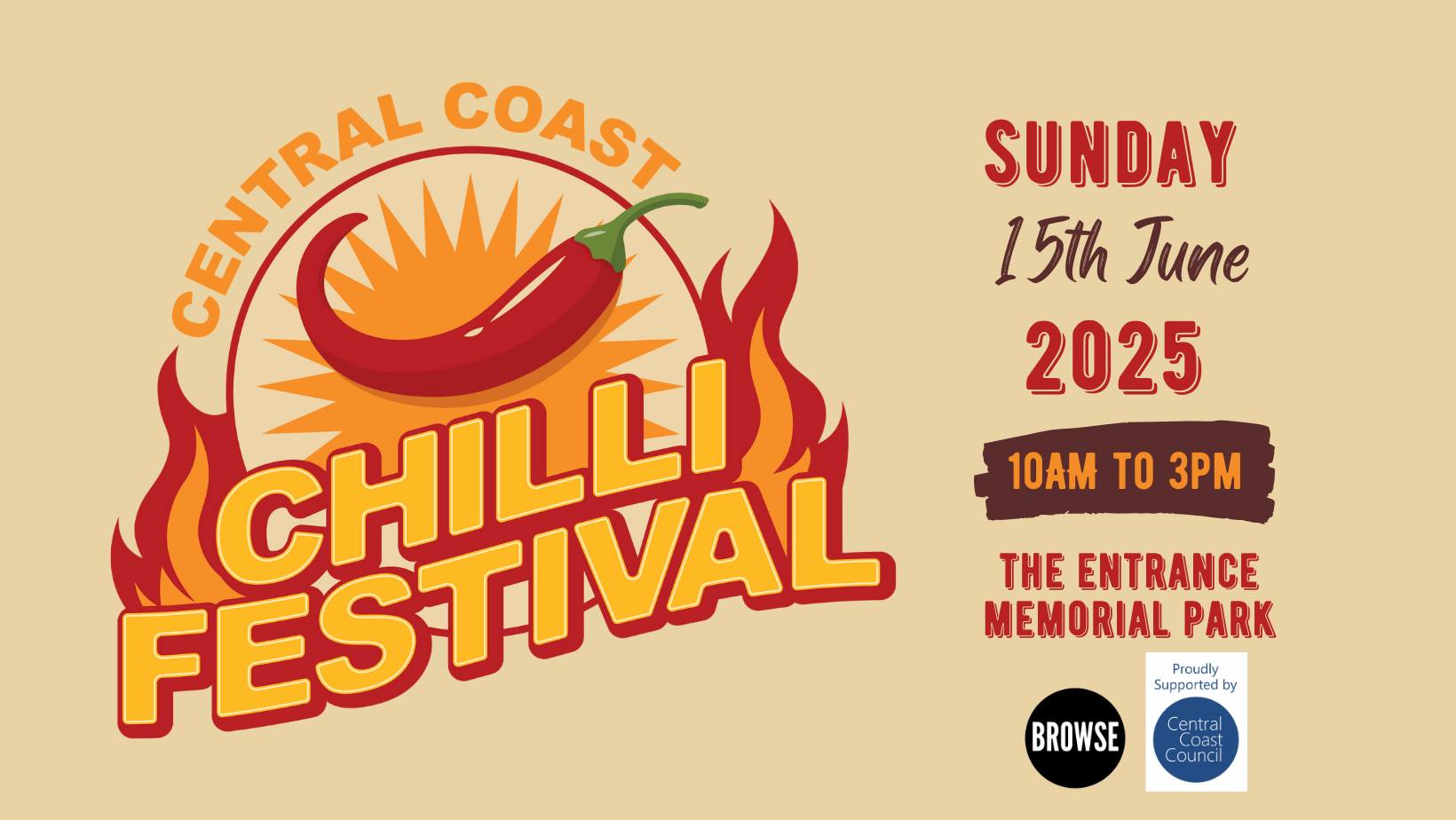 Event Poster for Central Coast Chilli Festival | EventsontheHorizon.com