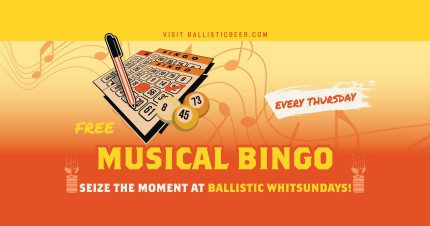 Event Card poster for Musical Bingo @ Ballistic Whitsundays | Cannonvale