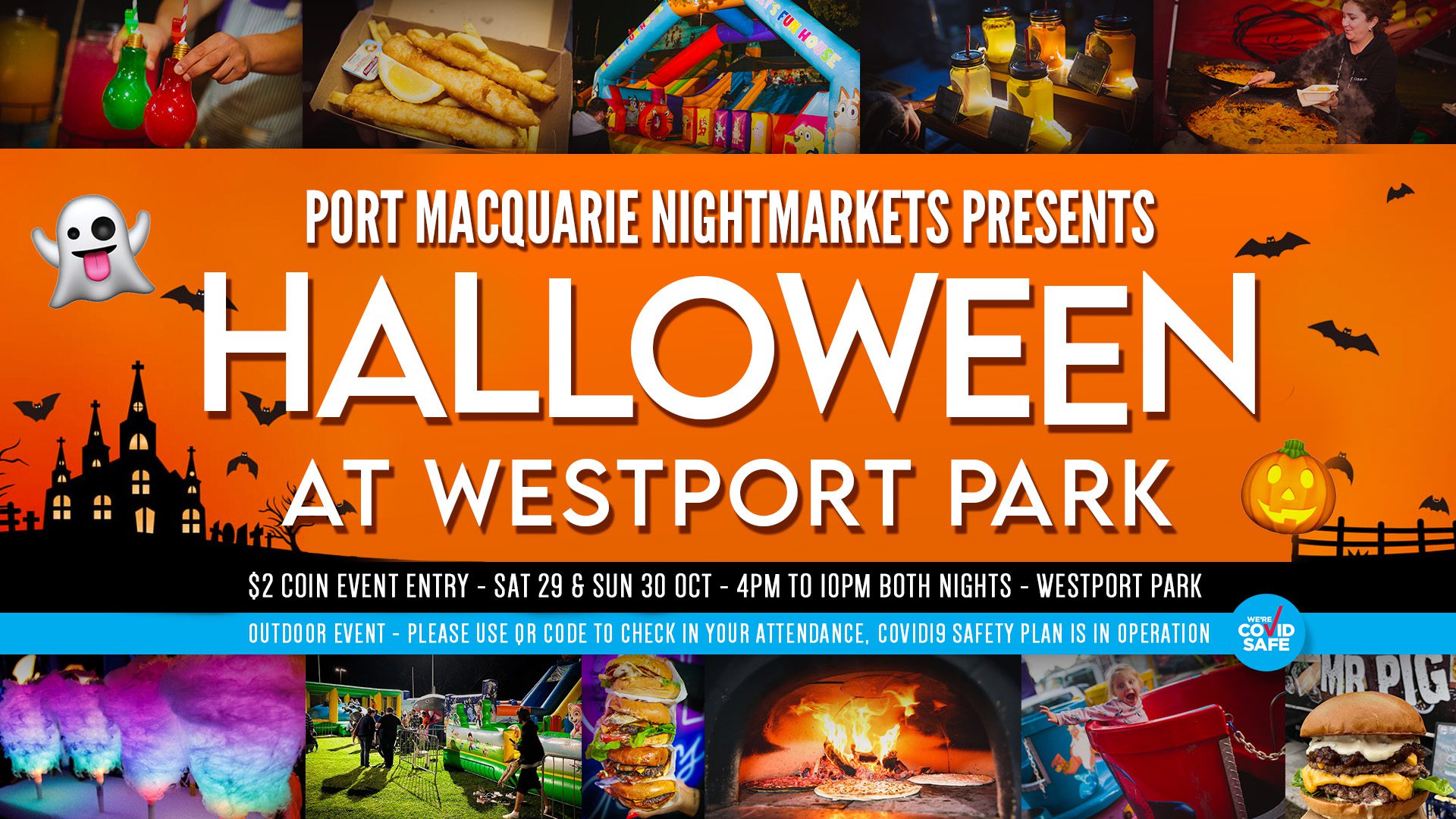 Event Poster for Aussie NightMarkets | Port Macquarie | EventsontheHorizon.com