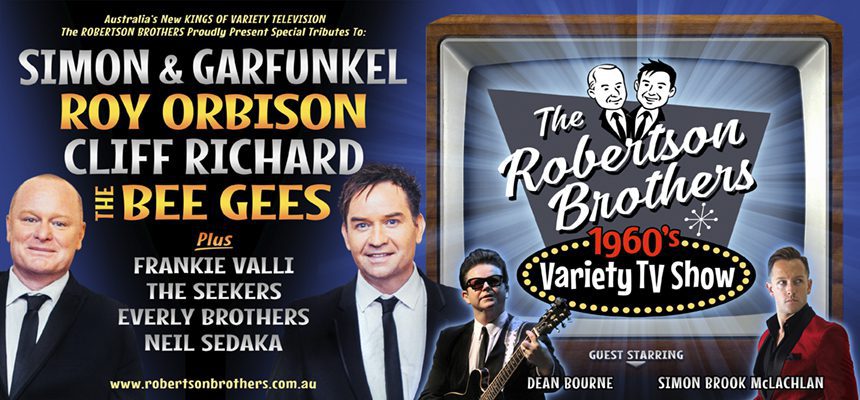 Event Poster for The Robertson Brothers 1960’s Variety TV Show | Newcastle | EventsontheHorizon.com