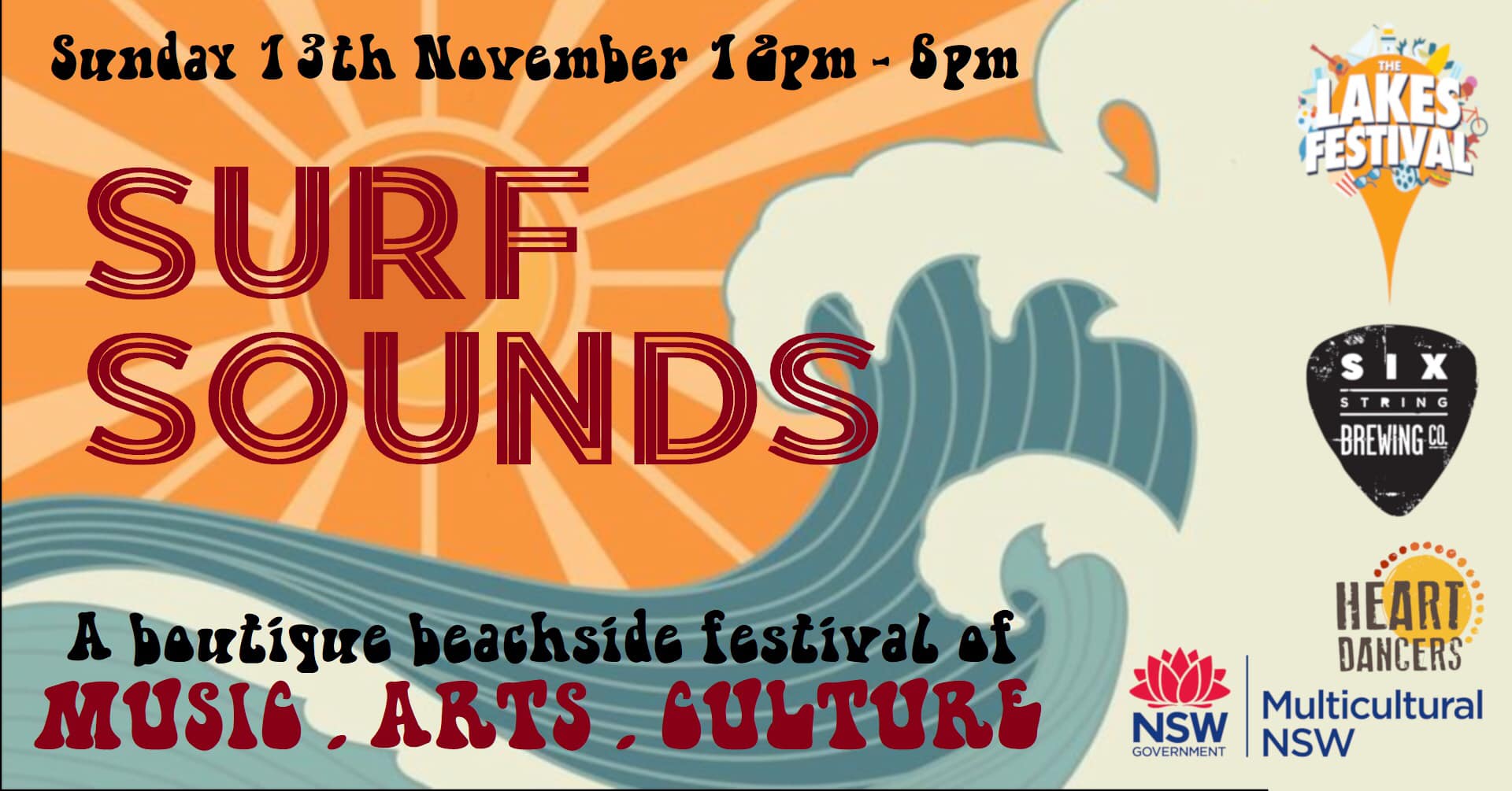 Event Poster for Surf Sounds Festival 2022 | Umina | EventsontheHorizon.com