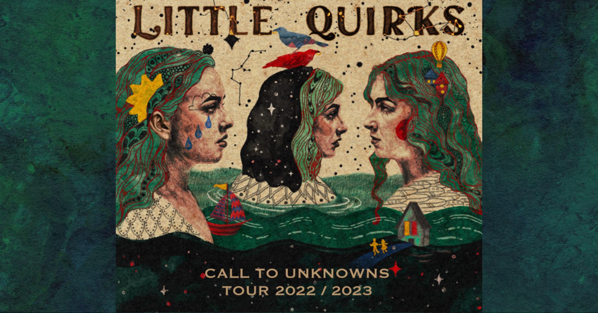 Event Poster for Little Quirks – Call to Unknowns Tour @ Drifters Wharf | Gosford | EventsontheHorizon.com