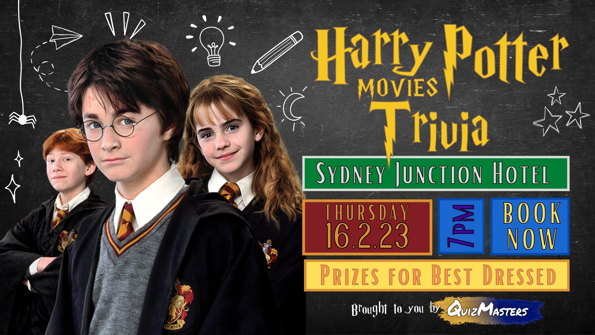 Event Poster for Harry Potter Themed Trivia | Hamilton | EventsontheHorizon.com