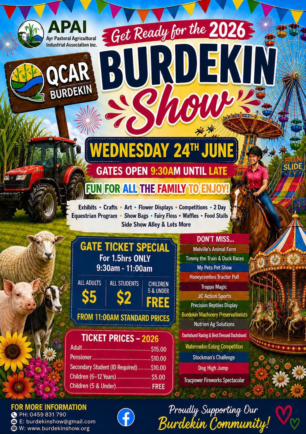 Event Poster for Burdekin Show | EventsontheHorizon.com