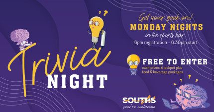 Event Card poster for Trivia Night @ Souths Leagues Club | Mackay