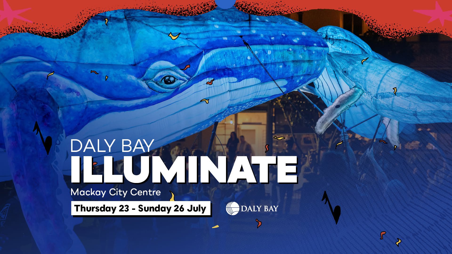Event Poster for Daly Bay Illuminate | Mackay | EventsontheHorizon.com