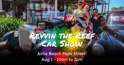 Event Card poster for Revvin’ the Reef Car Show | Airlie Beach