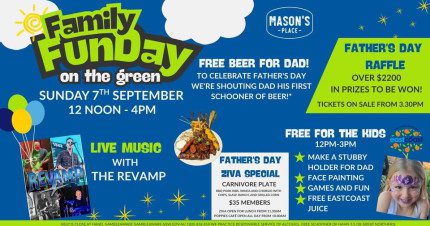 Event Card poster for Father’s Day Family Funday | Toukley
