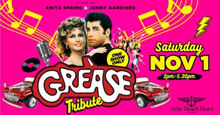 Event Card poster for Grease Tribute | Airlie Beach Hotel