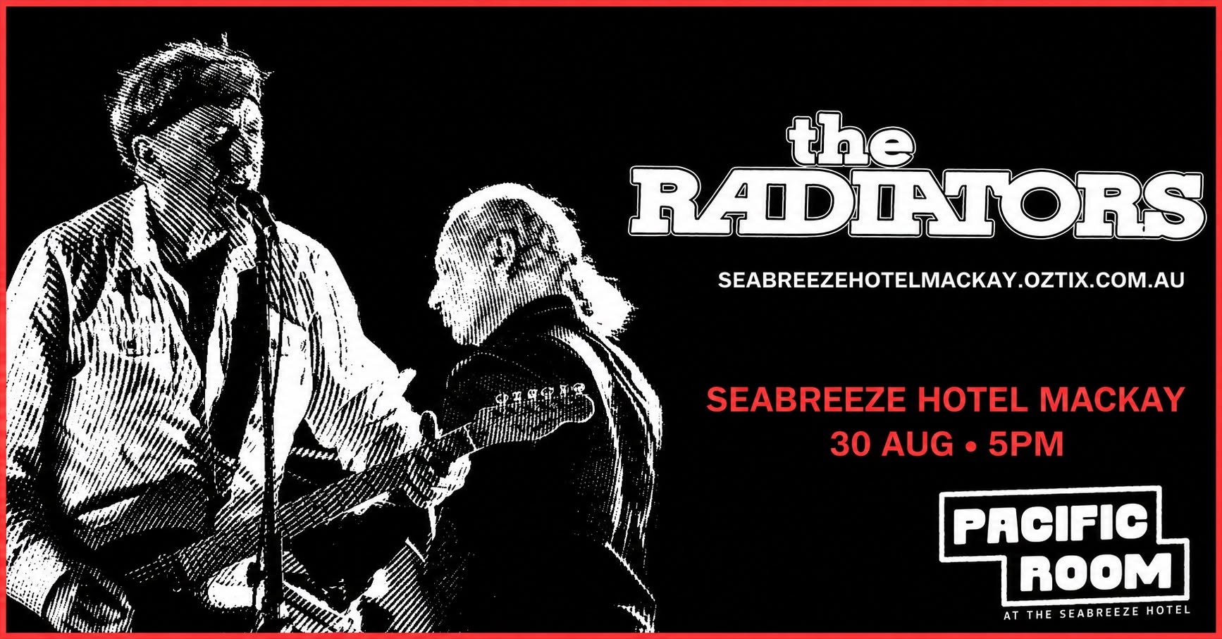 Event Poster for The Radiators (Live) @ Seabreeze Hotel | Mackay | EventsontheHorizon.com