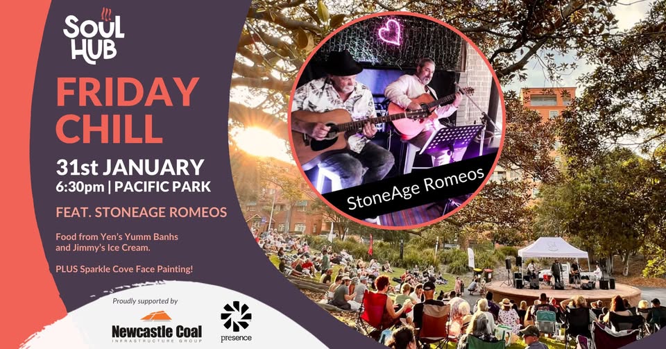 Event Poster for Friday Chill – StoneAge Romeos | Newcastle | EventsontheHorizon.com