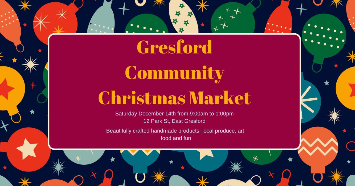 Event Poster for Gresford Community Market | EventsontheHorizon.com