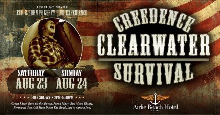 Event Card poster for Creedence Clearwater Survival | Airlie Beach Hotel