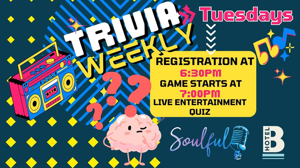 Event Poster for Trivia @ Boomerang Hotel | Mackay | EventsontheHorizon.com