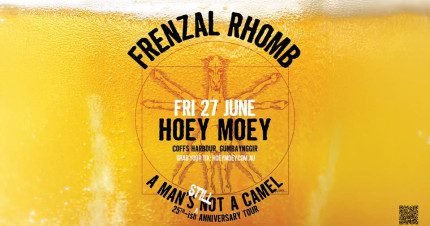 Event Card poster for Frenzal Rhomb – ‘A Man’s (Still) Not a Camel’ Tour | Coffs Harbour