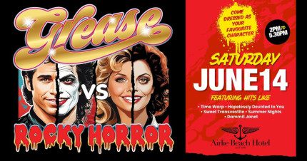 Event Card poster for Grease vs Rocky Horror @ Airlie Beach Hotel