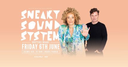 Event Card poster for Sneaky Sound System @ Drifters Wharf Gosford