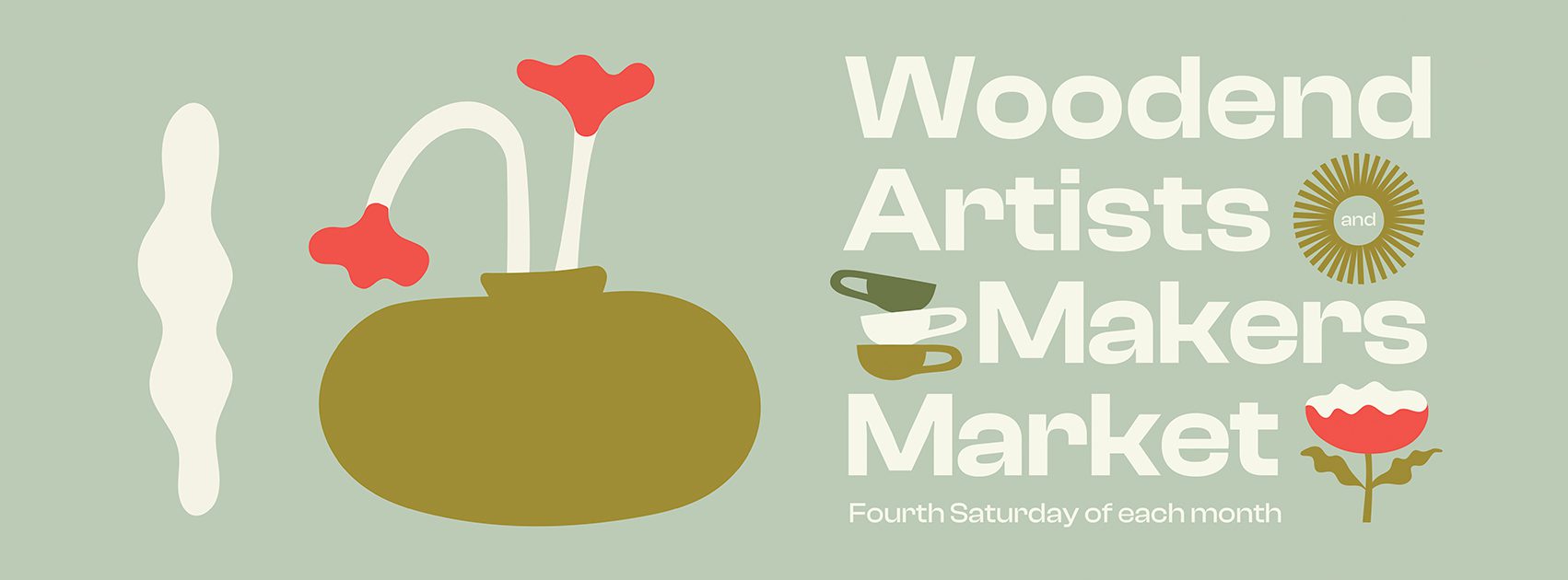 Event Poster for Woodend Artists & Makers Market | EventsontheHorizon.com