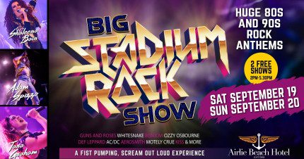 Event Card poster for Big Stadium Rock Show | Airlie Beach Hotel