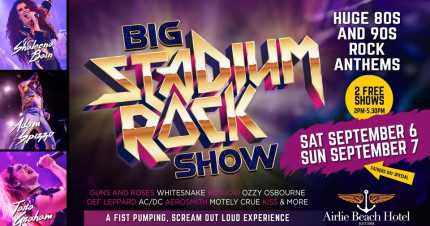 Event Card poster for Big Stadium Rock Show | Airlie Beach Hotel