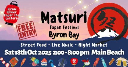Event Card poster for Matsuri Japan Festival 2025 | Byron Bay