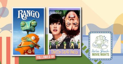 Event Card poster for Airlie Beach Movie Night – Rango & Drop Dead Fred