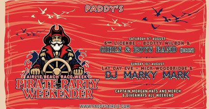 Event Card poster for Paddy’s – Pirate Party Weekender | Airlie Beach