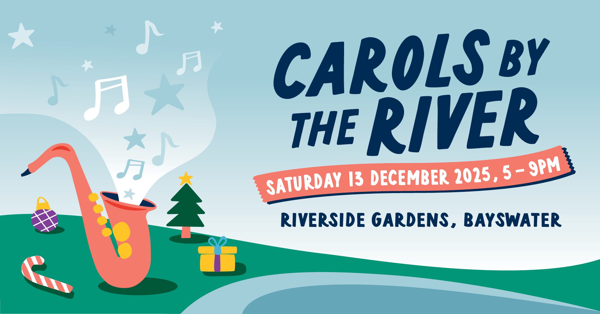 Event Poster for 2025 Carols by the River | Bayswater | EventsontheHorizon.com