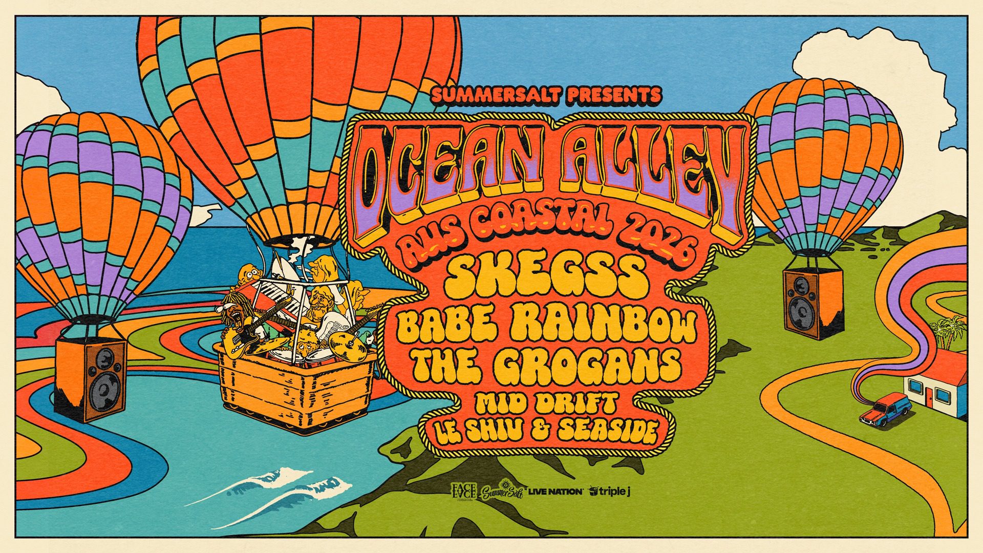 Event Poster for SummerSalt presents Ocean Alley – AUS Coastal 2026 | Glenelg | EventsontheHorizon.com