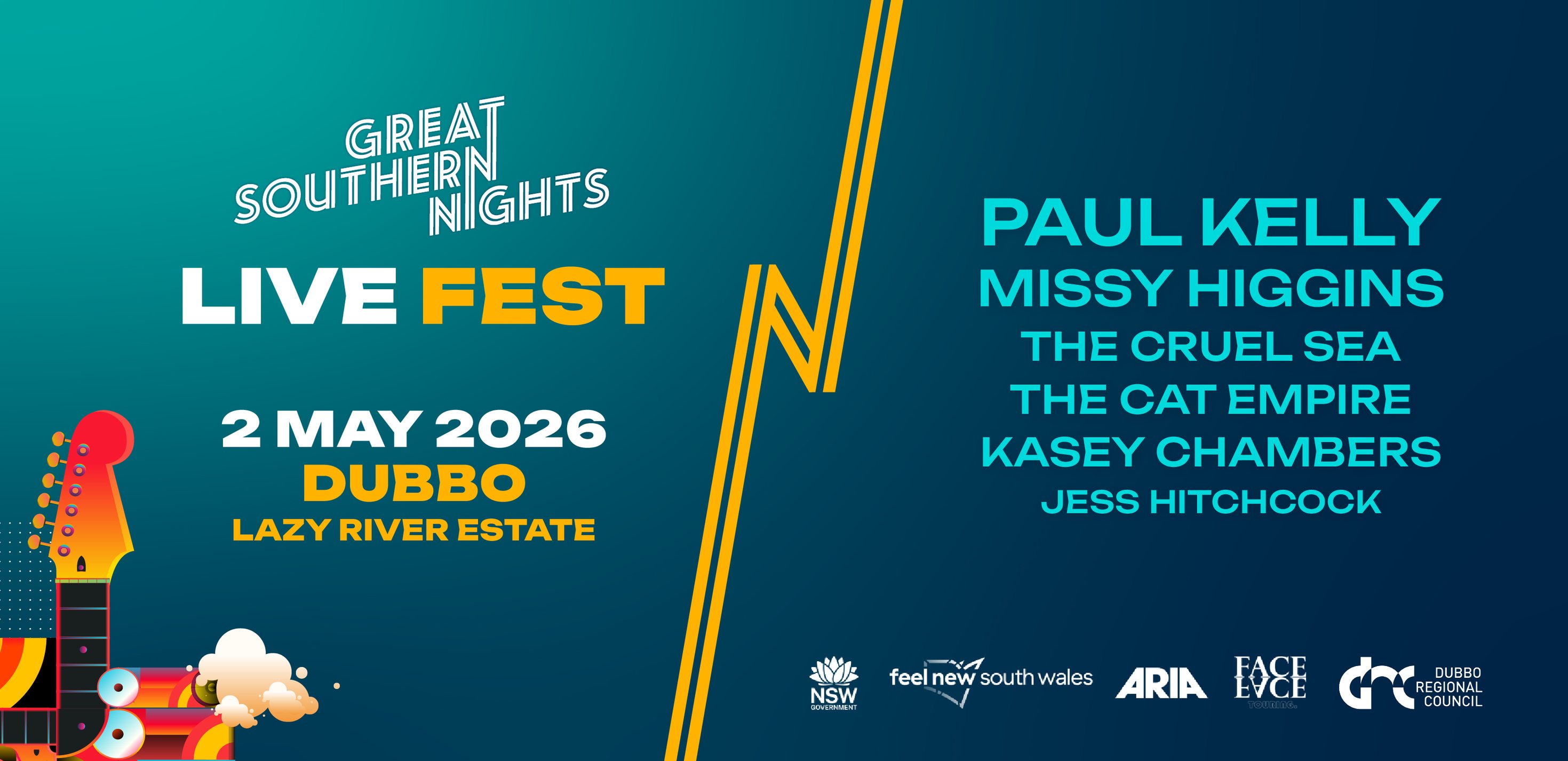 Event Poster for Great Southern Nights – Live Fest | Dubbo | EventsontheHorizon.com