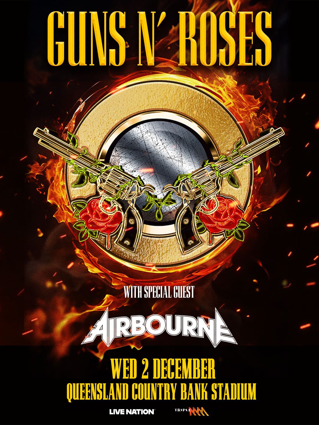 Event Poster for Guns N’ Roses – World Tour 2026 | Townsville | EventsontheHorizon.com