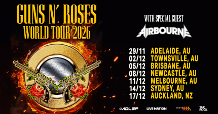 Event Card poster for Guns N’ Roses – World Tour 2026 | Milton