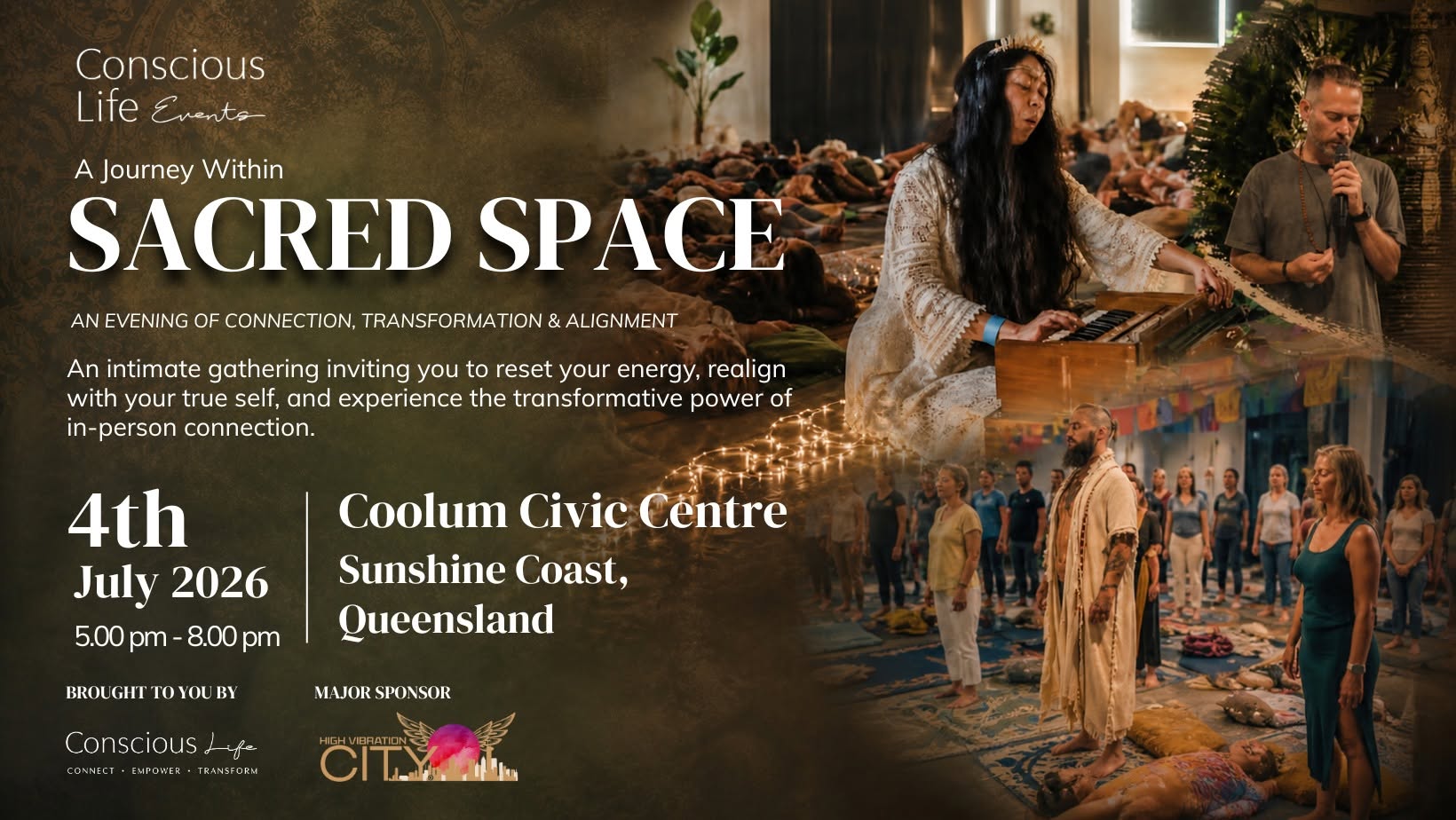 Event Poster for Sacred Space: A Journey Within | Coolum Beach | EventsontheHorizon.com