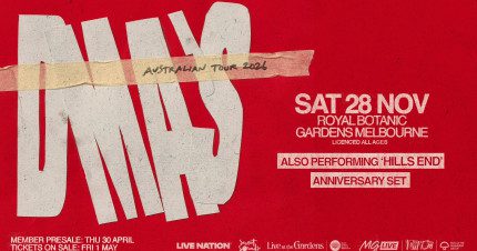 Event Card poster for Live At The Gardens – DMA’S | Melbourne
