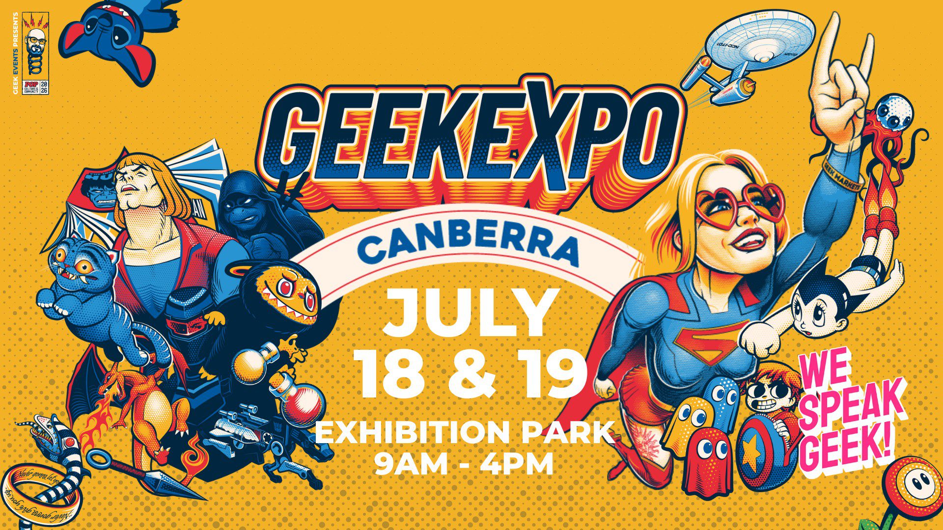 Event Poster for Geek Expo | Canberra | EventsontheHorizon.com