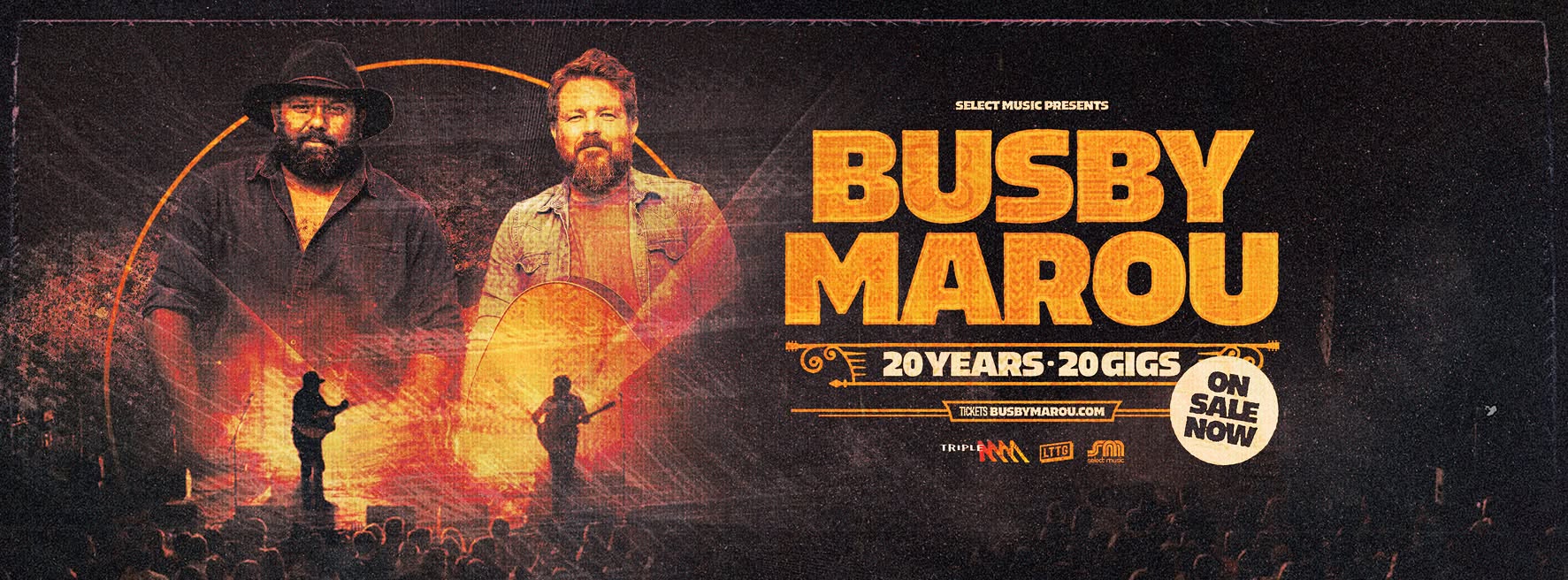 Event Poster for BUSBY MAROU – 20 Years, 20 Gigs | Mackay | EventsontheHorizon.com