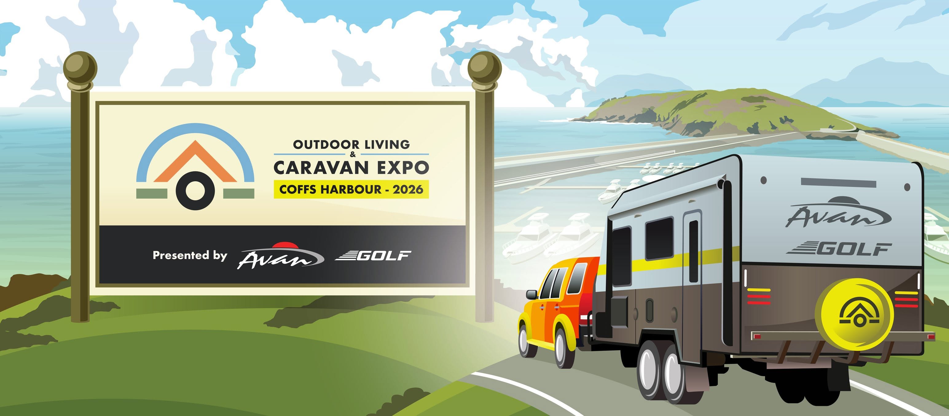 Event Poster for Coffs Harbour Outdoor Living & Caravan Expo | EventsontheHorizon.com