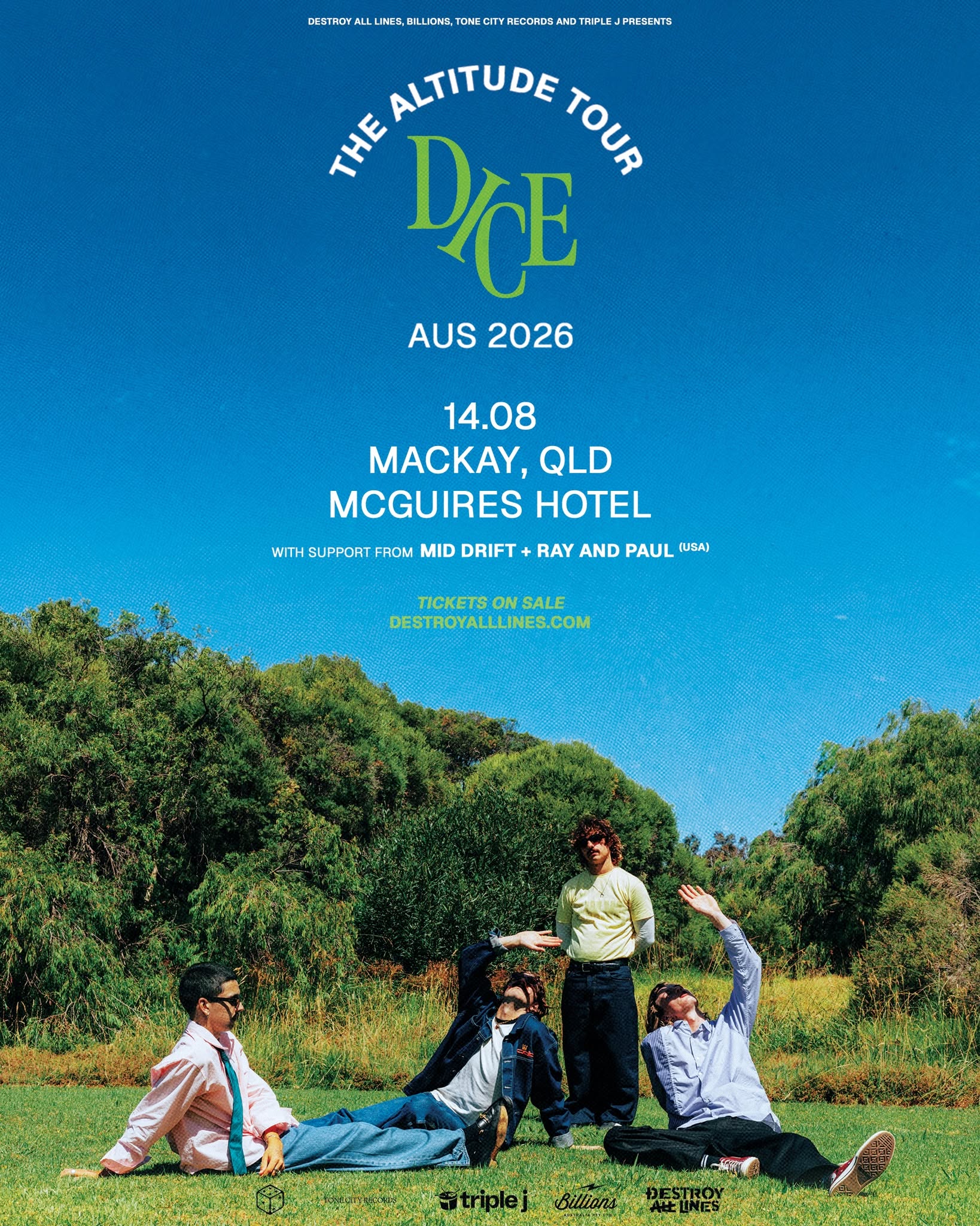 Event Poster for Dice – The Altitude Tour | Mackay | EventsontheHorizon.com