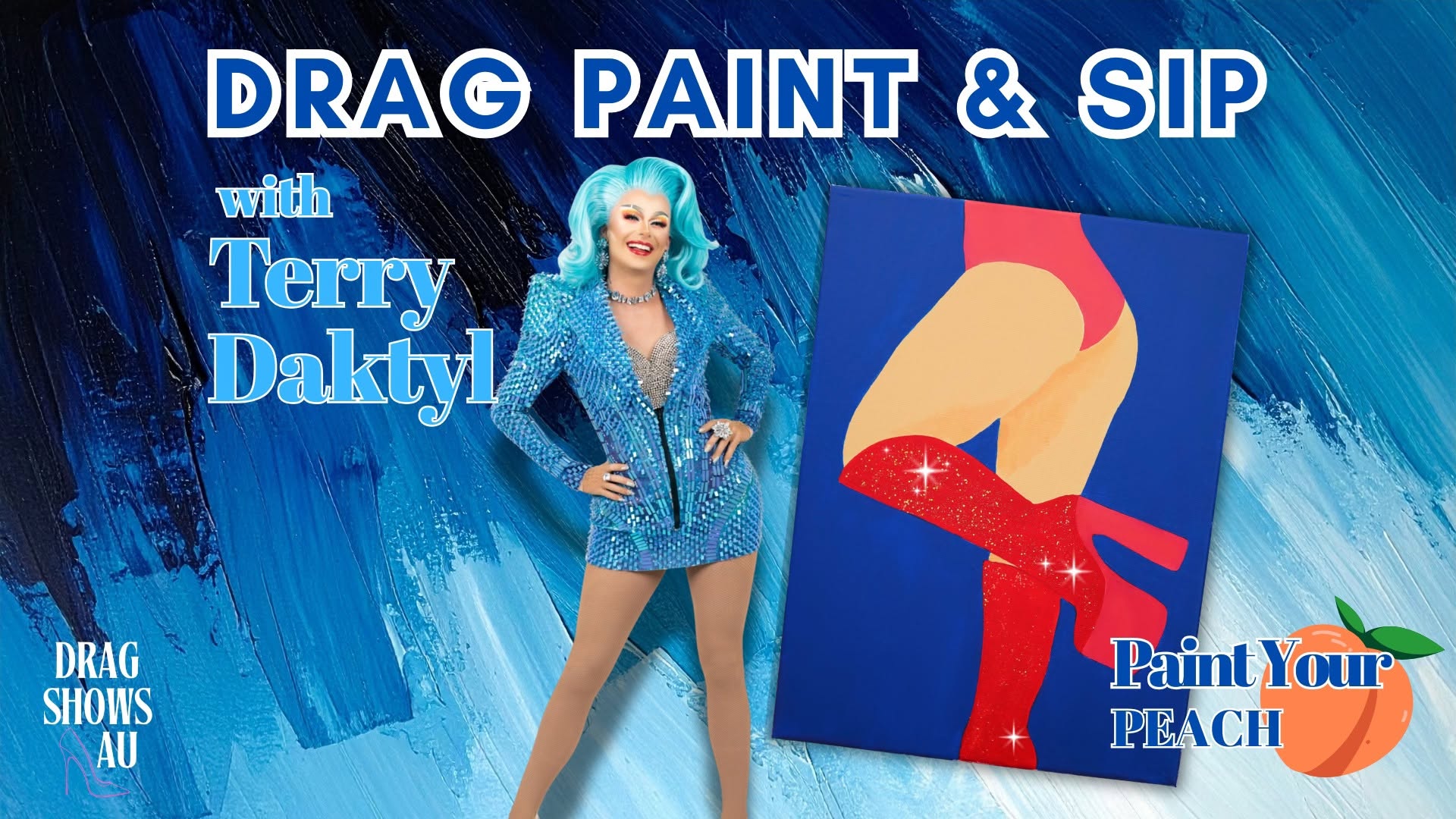 Event Poster for Drag Paint & Sip @ Seabreeze Hotel | Mackay | EventsontheHorizon.com