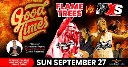 Card image for article, Flame Trees vs INXS | Airlie Beach