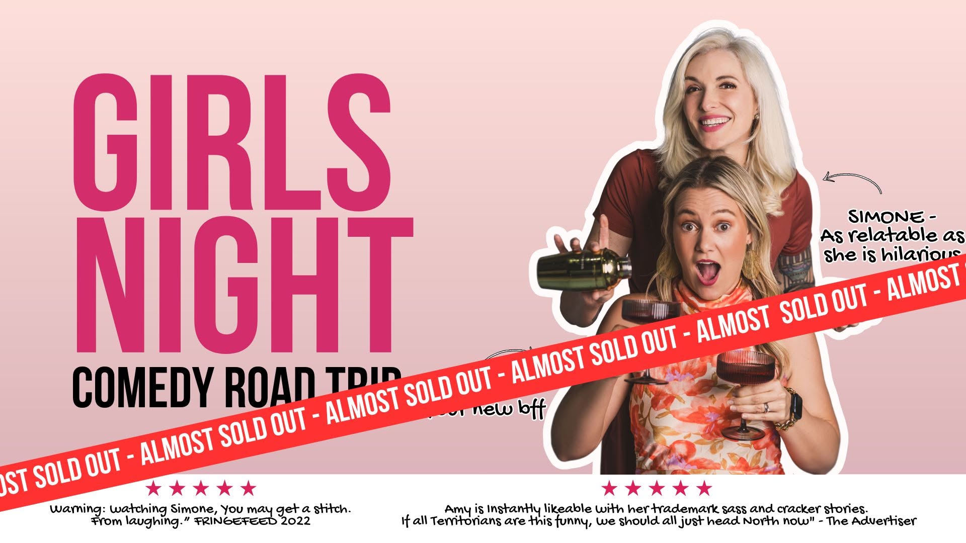 Event Poster for Girls Night Comedy Road Trip | Tamworth | EventsontheHorizon.com