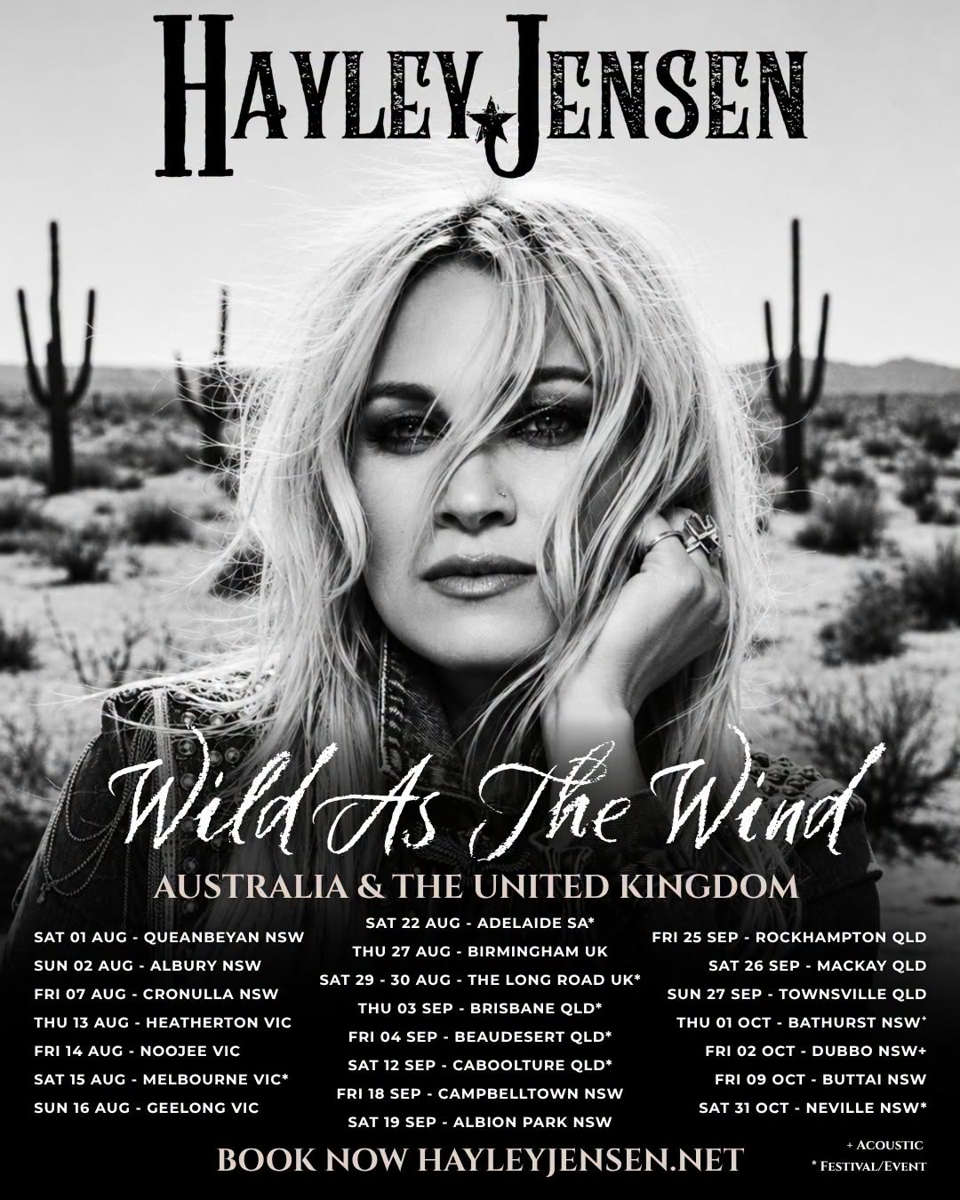 Event Poster for Hayley Jensen – Wild As The Wind Tour | Mackay | EventsontheHorizon.com
