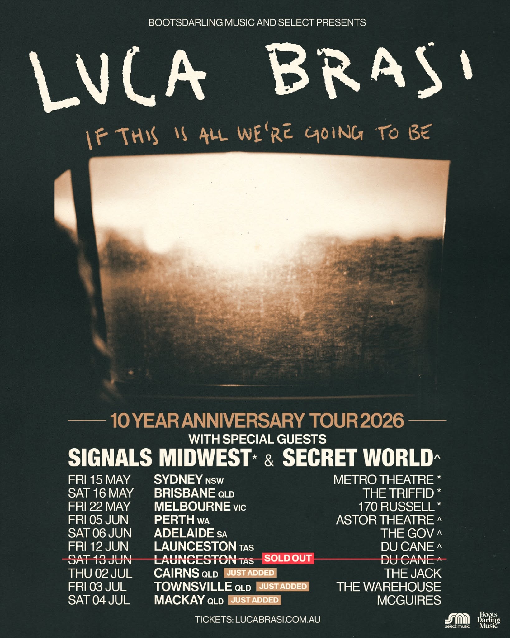 Event Poster for Luca Brasi – 10 Year Anniversary Tour 2026 | Mackay | EventsontheHorizon.com