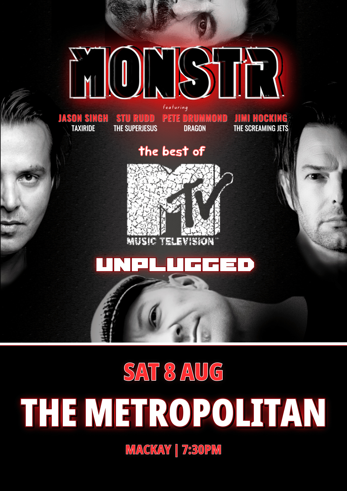 Event Poster for MONSTR – The Best of MTV Unplugged | Mackay | EventsontheHorizon.com