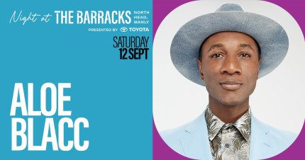 Card image for article, Night at The Barracks – Aloe Blacc | Manly