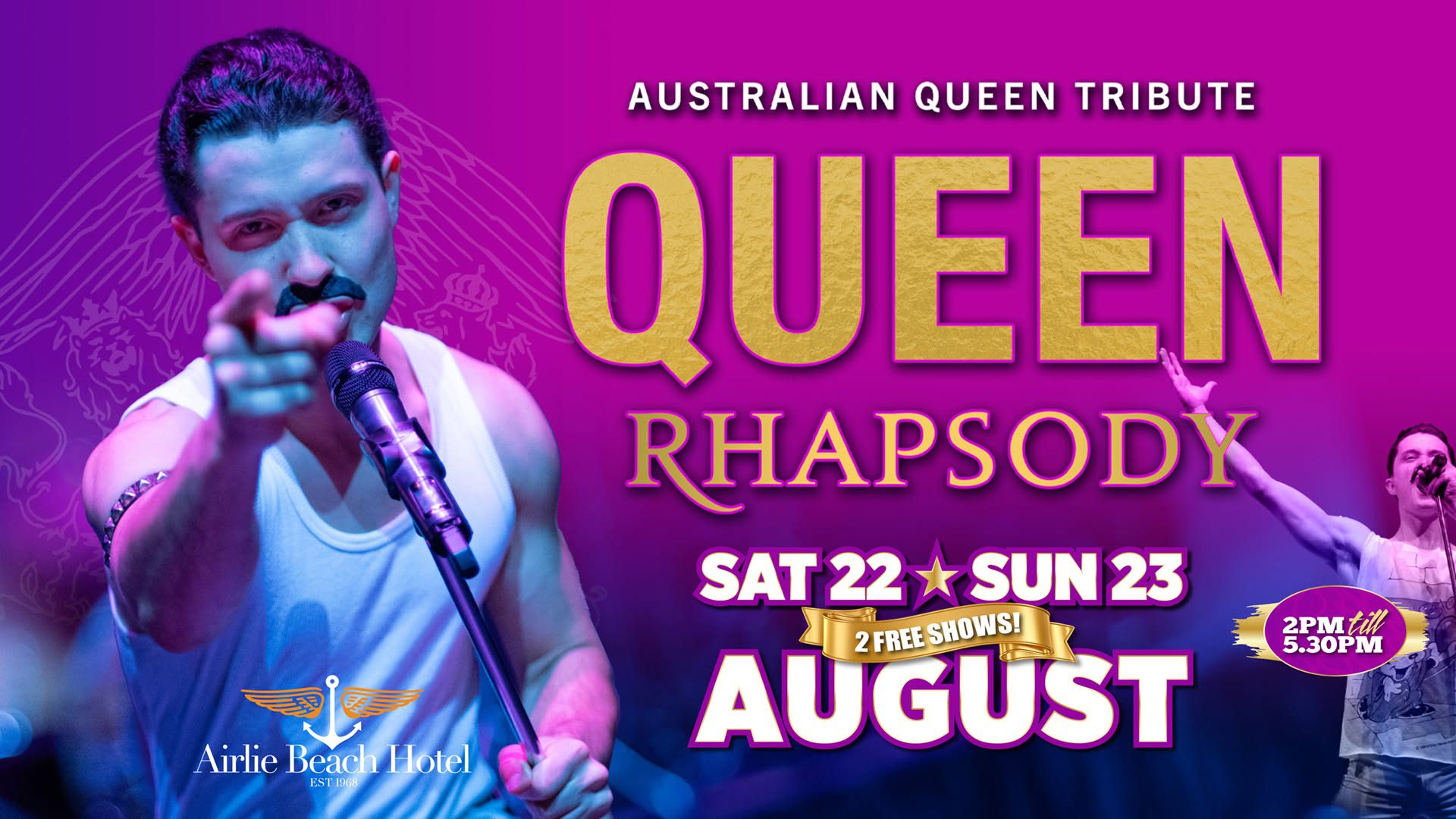 Event Poster for Queen Rhapsody | Airlie Beach | EventsontheHorizon.com