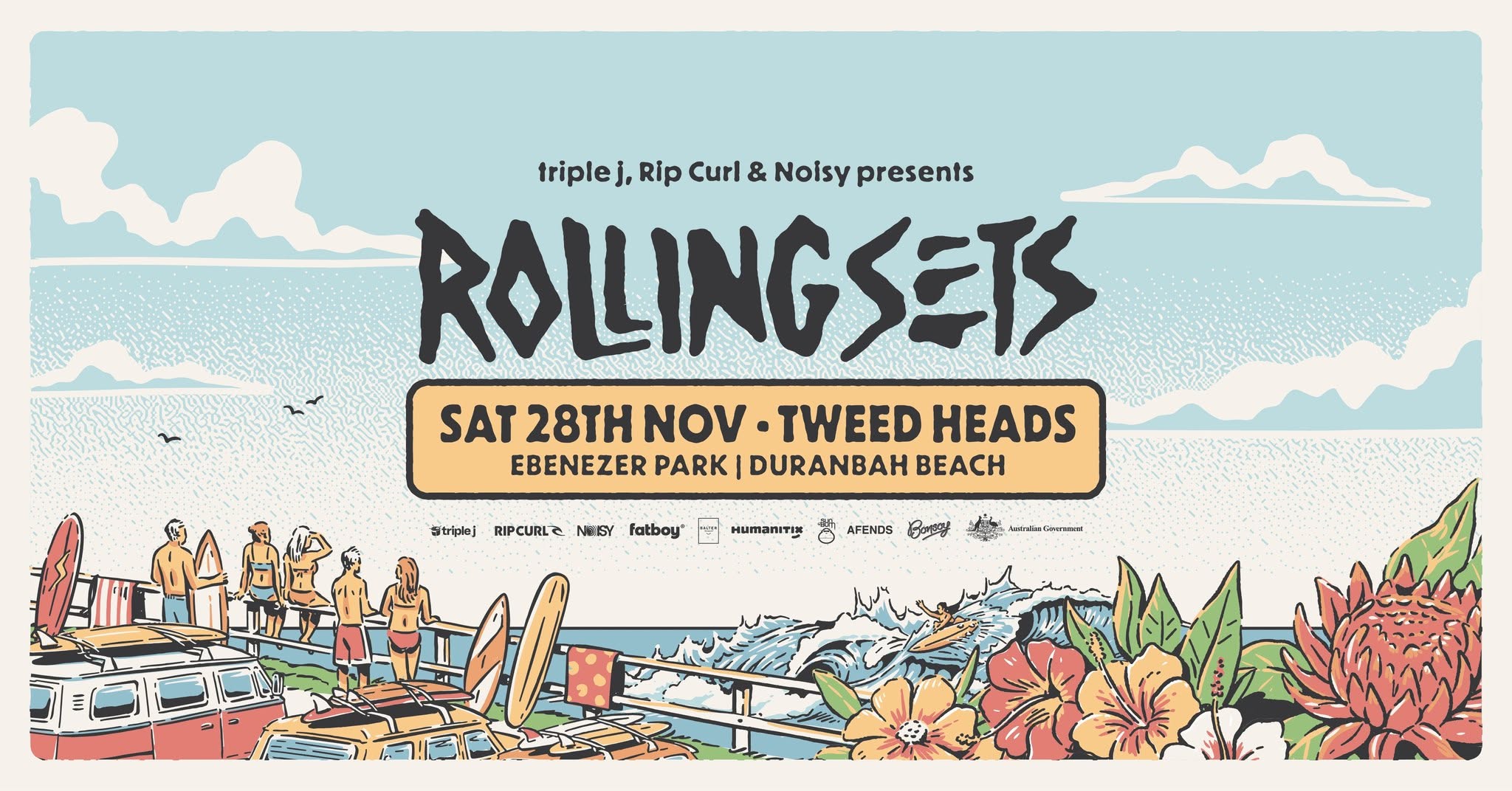 Event Poster for Rolling Sets Festival 2026 | Tweed Heads | EventsontheHorizon.com